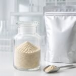 Lumbrokinase powder sample with sealed foil ingredient packaging