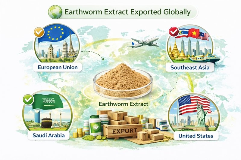 earthworm extract export market