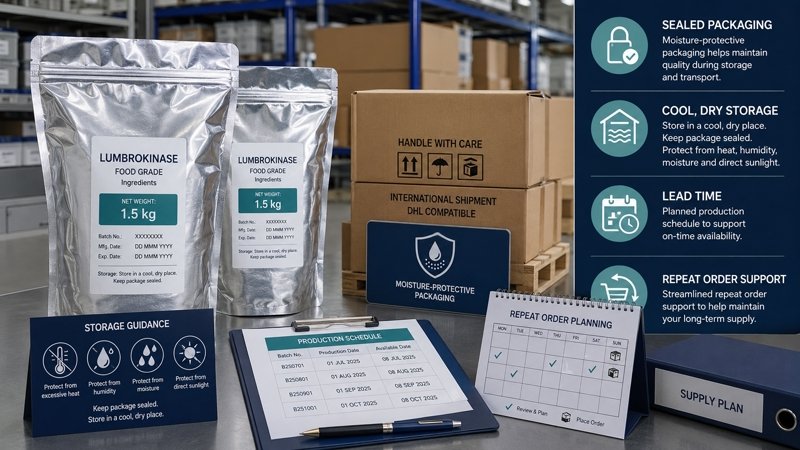 Lumbrokinase available batch COA and specification sheet verification
