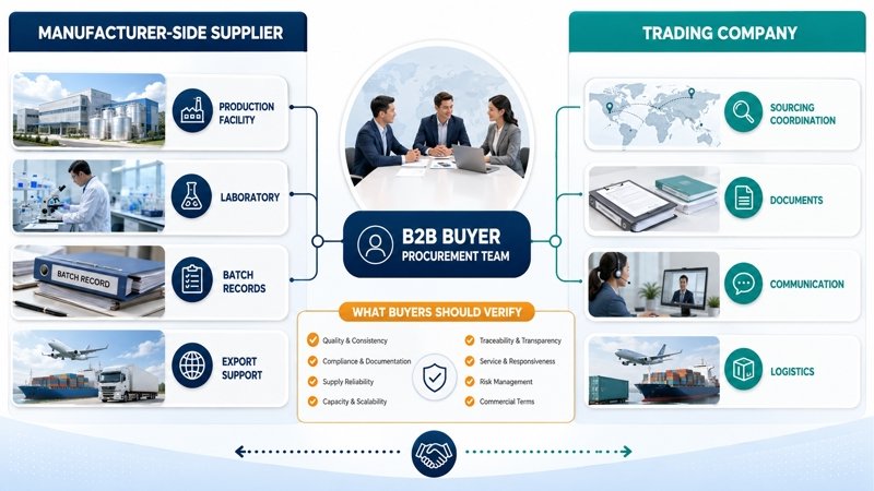 Lumbrokinase manufacturer-side supplier vs trading company comparison