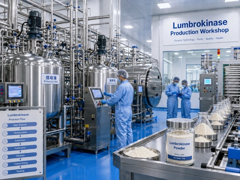 B2B buyer reviewing lumbrokinase COA specification sheet and wholesale order pricing details