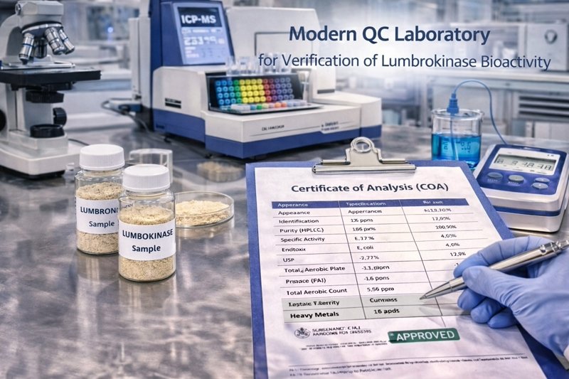 Lumbrokinase quality control checklist for activity assay method packaging and delivery