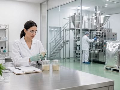 Laboratory sample review and separated production support for earthworm-derived ingredient powders