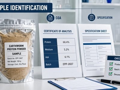 Earthworm Protein Powder supplier documents reviewed beyond the batch COA