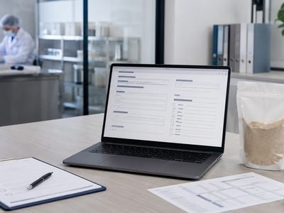 B2B buyer preparing an Earthworm Protein Powder technical inquiry with documents and sample requirements