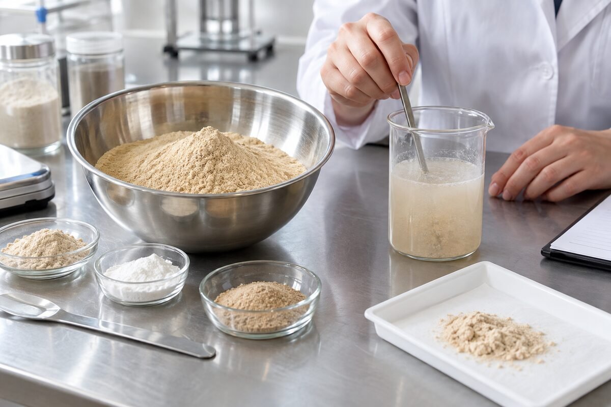 Bench-scale capsule filling evaluation using Earthworm Peptide Powder