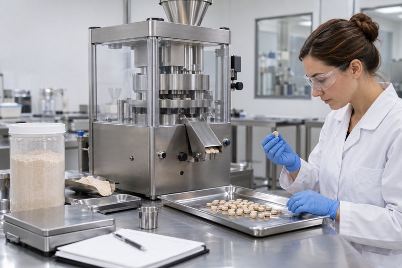 Pilot-scale tablet compression evaluation of an Earthworm Protein Powder formulation