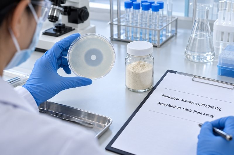 Lumbrokinase fibrinolytic activity specification reviewed with the Fibrin Plate Assay method